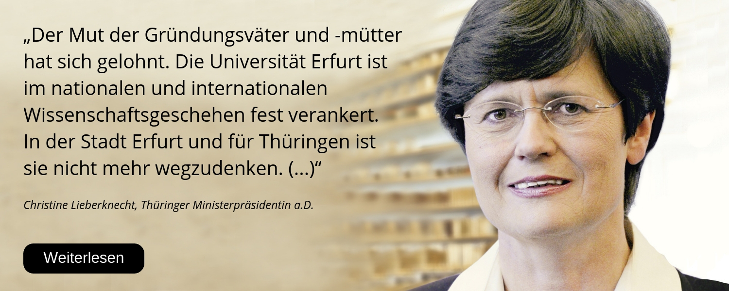 Christine Lieberknecht, 25 Jahre Uni Erfurt