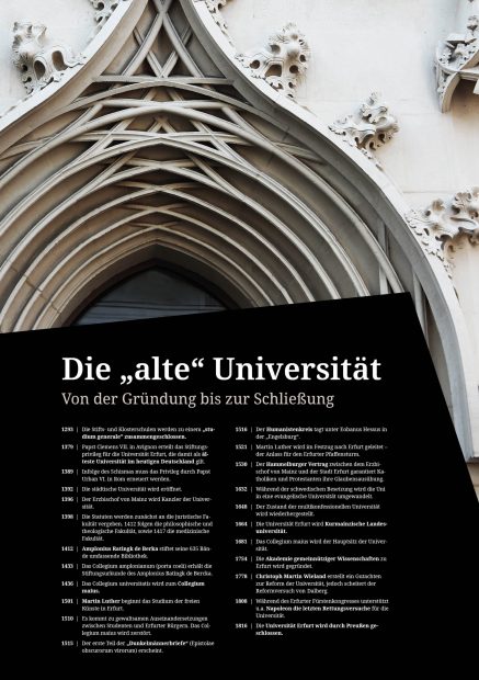 Ausstellungsposter Alte Universität Erfurt